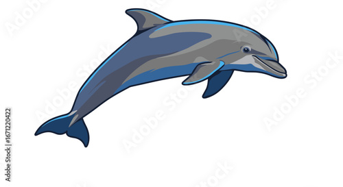 Playful Dolphin Leaping Gracefully Isolated on Transparent Background Illustrating Marine Life and Ocean Joy