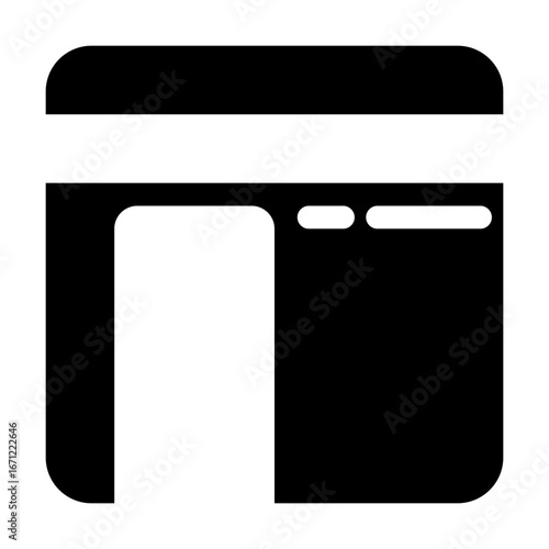 Kabah Glyph Icon Vector
