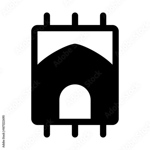 Prayer mat Glyph Icon Vector