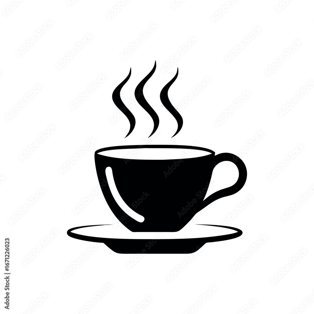 Obraz premium Coffee Cup Silhouette Icon Design