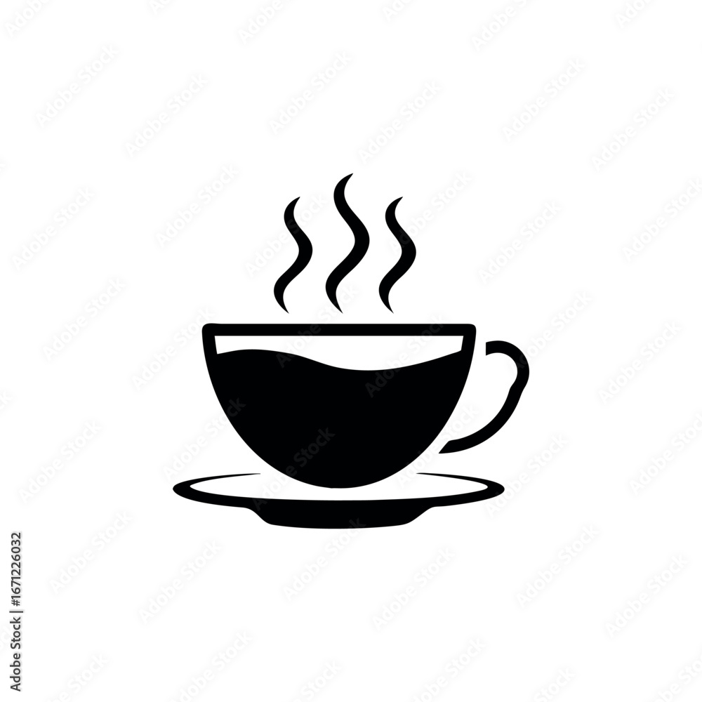 Obraz premium Coffee Cup Silhouette Icon Design