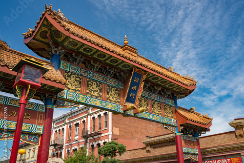 Arco en la entrada del Chinatown de Victoria Canada