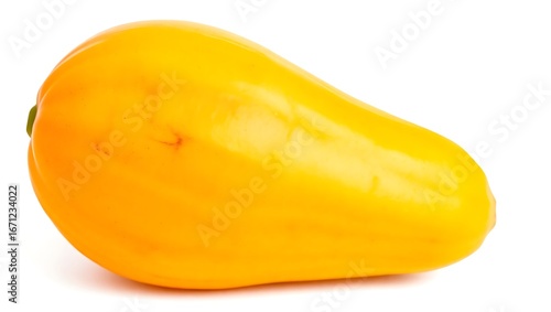 yellow pepper on white background
