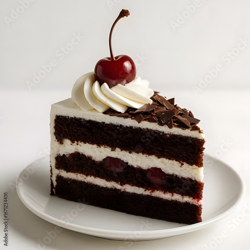 Slice of black forest cake