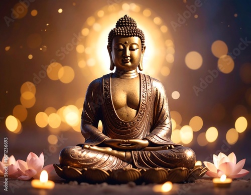 Buddha statue, serene and peaceful