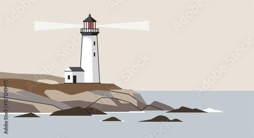 Lighthouse on cliff