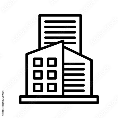 Company Icon Vector Illustration Line Version
