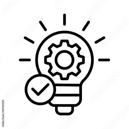 Solution Icon Vector Illustration Line Version