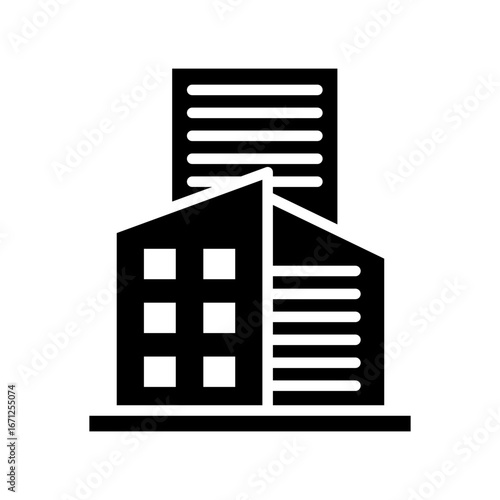 Company Icon Vector Illustration Glyph Version