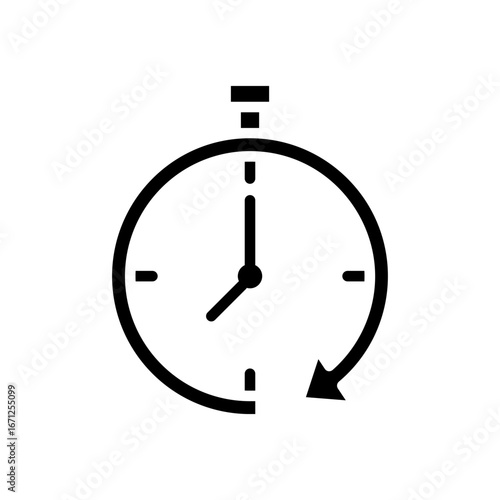 Long Term Icon Vector Illustration Glyph Version