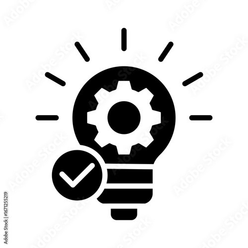 Solution Icon Vector Illustration Glyph Version