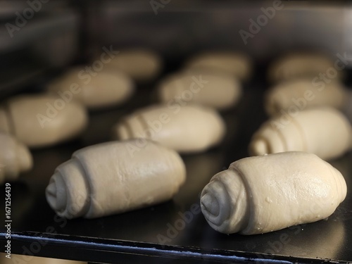 close up of a tray of bread