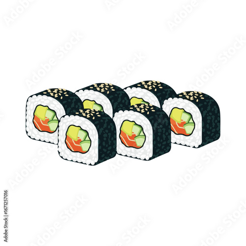 uramaki vector illustration design
