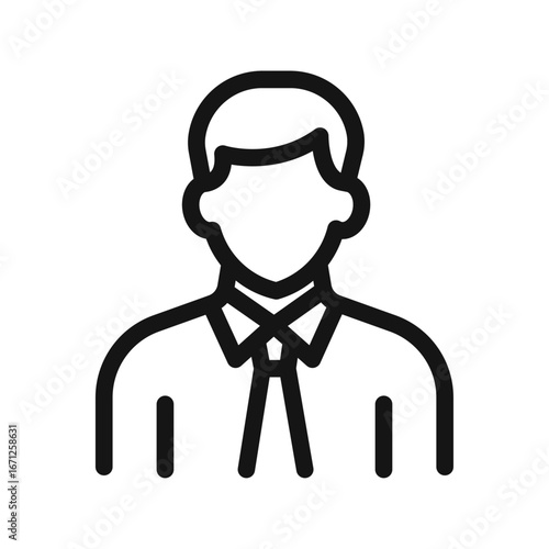 Candidate Profile Line Icon of Job Interview Process Icon Set