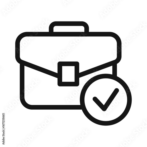 Job Offer Approval Line Icon of Job Interview Process Icon Set