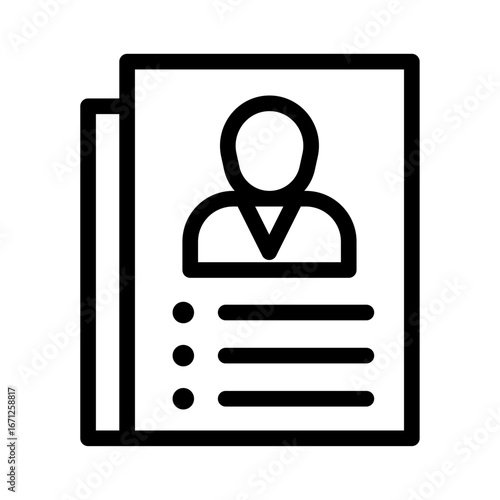 Resume Document of Resume and Portfolio Icon Set