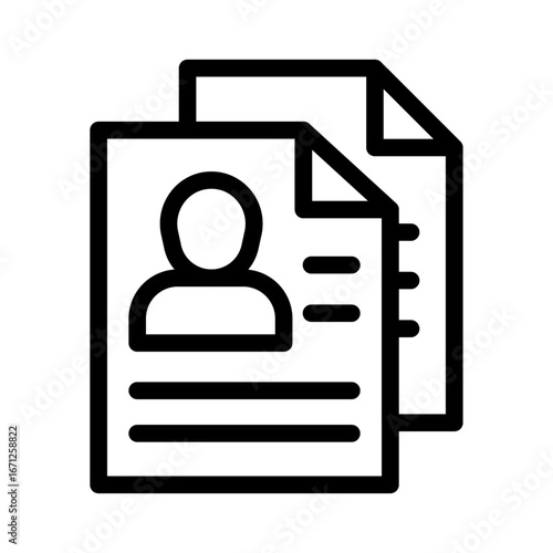 Resume Stack of Resume and Portfolio Icon Set