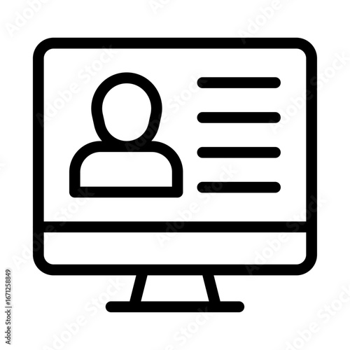 Digital Resume of Resume and Portfolio Icon Set