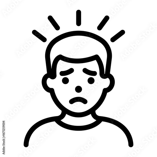 Debt Stress Line Icon of Debt Management Icon Set