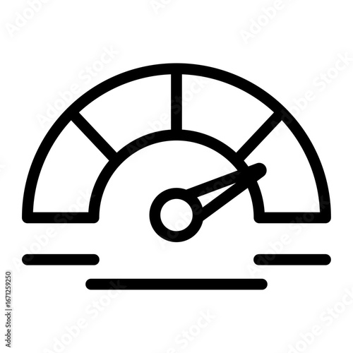 Credit Score Gauge Line Icon of Credit Score and Report Icon Set