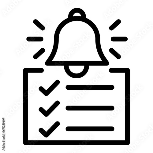 Task Reminder Productivity Line Icon of Productivity Tools for Creators Icon Set