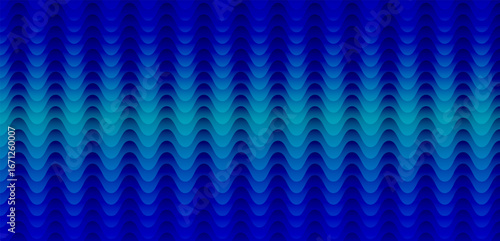 Abstract blue wave pattern background with varying shades, wavy curtain design
