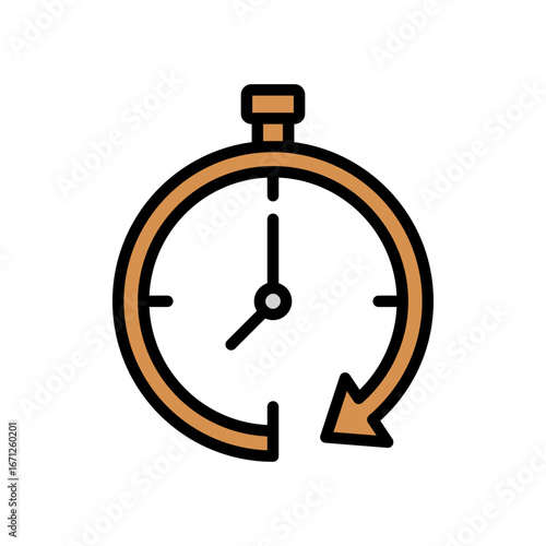 Long Term Icon Vector Illustration Color Version
