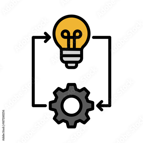 Implementation Icon Vector Illustration Color Version