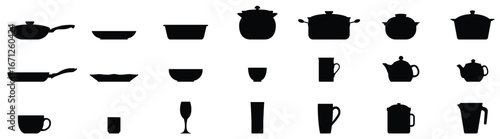 Chef Cooking vector icons, Black Cooking Icons. Cooking, Solace icons. Cooking Chef Cooking vector illustration.