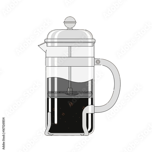 Experience the rich aroma and bold flavor of freshly brewed coffee with this classic French press, perfect for any coffee lover's morning ritual.