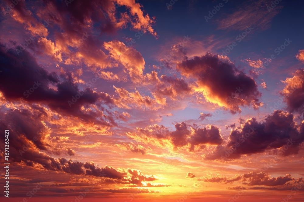 Fototapeta premium Dramatic sunset cloudscape (4)