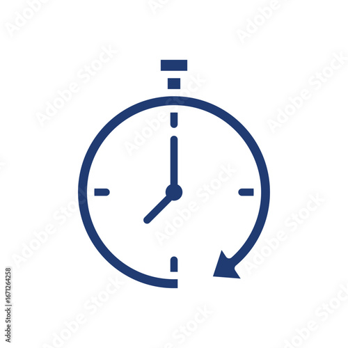 Long Term Icon Vector Illustration Blue Version