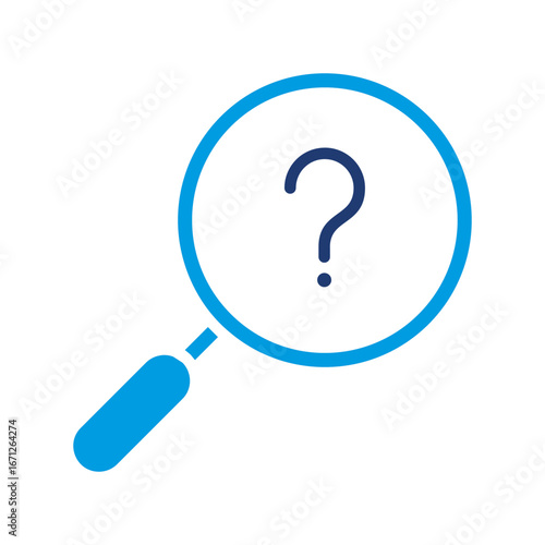 Problem Icon Vector Illustration Blue Version