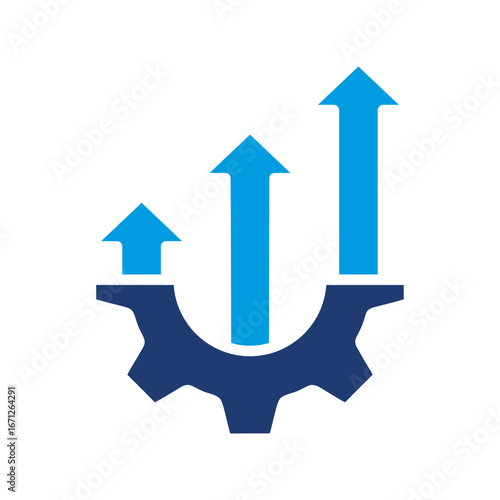Improvement Icon Vector Illustration Blue Version