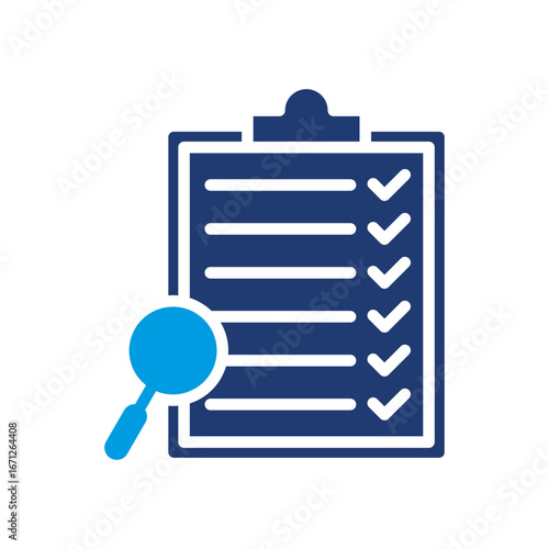 Business Evaluation Icon Vector Illustration Blue Version