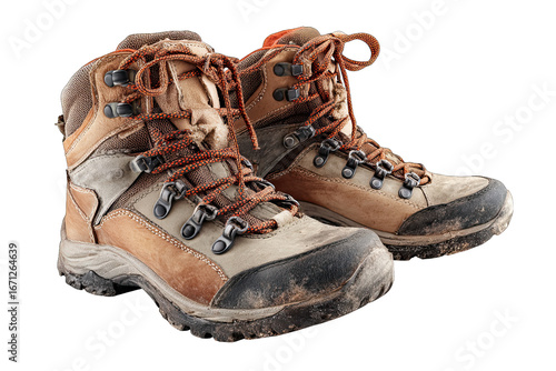 Wallpaper Mural Hiking boots on a white background Torontodigital.ca