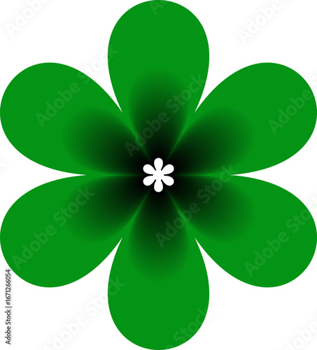 Green Abstract Flower Vector Design