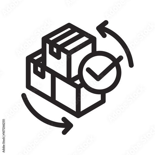 Product Traceability Line Icon of Supply Chain Transparency Icon Set