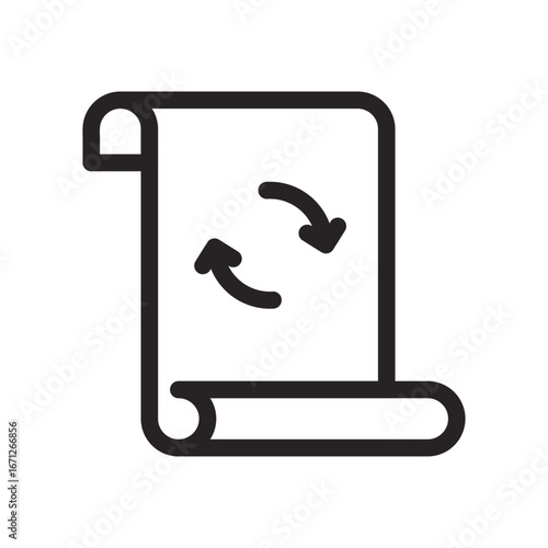 Sustainable Certificate Line Icon of Renewable Material Science Icon Set