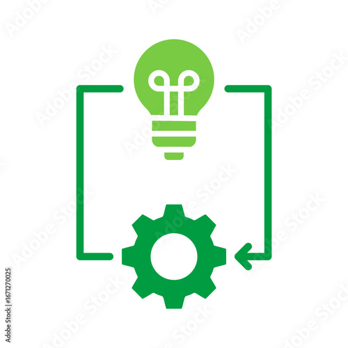 Implementation Icon Vector Illustration Green Version