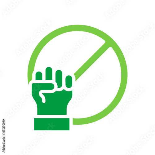 Resistance Icon Vector Illustration Green Version