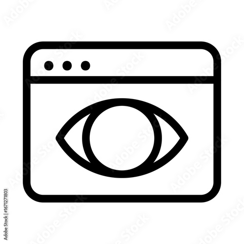 Profile Monitoring Line Icon of Digital Identity and e-KYC Icon Set