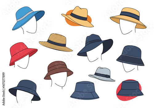 Collection of stylish hats for every occasion offering versatile headwear options for fashionable individuals
