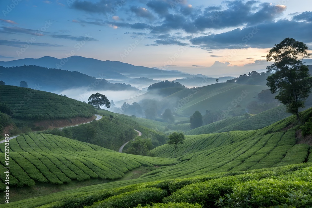 Naklejka premium landscape of mountains