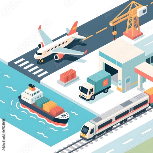 transportation icons set