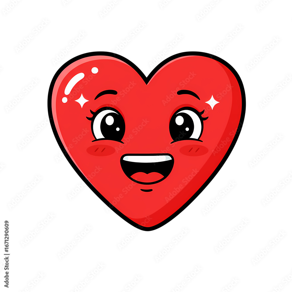 Fototapeta premium Charming Pixel Art Heart: A Cute Valentine's Day Graphic
