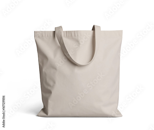 Blank canvas tote bag mockup, Transparency background with shadow