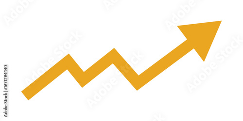 Curve arrow colorful set upward trend success concept business growth