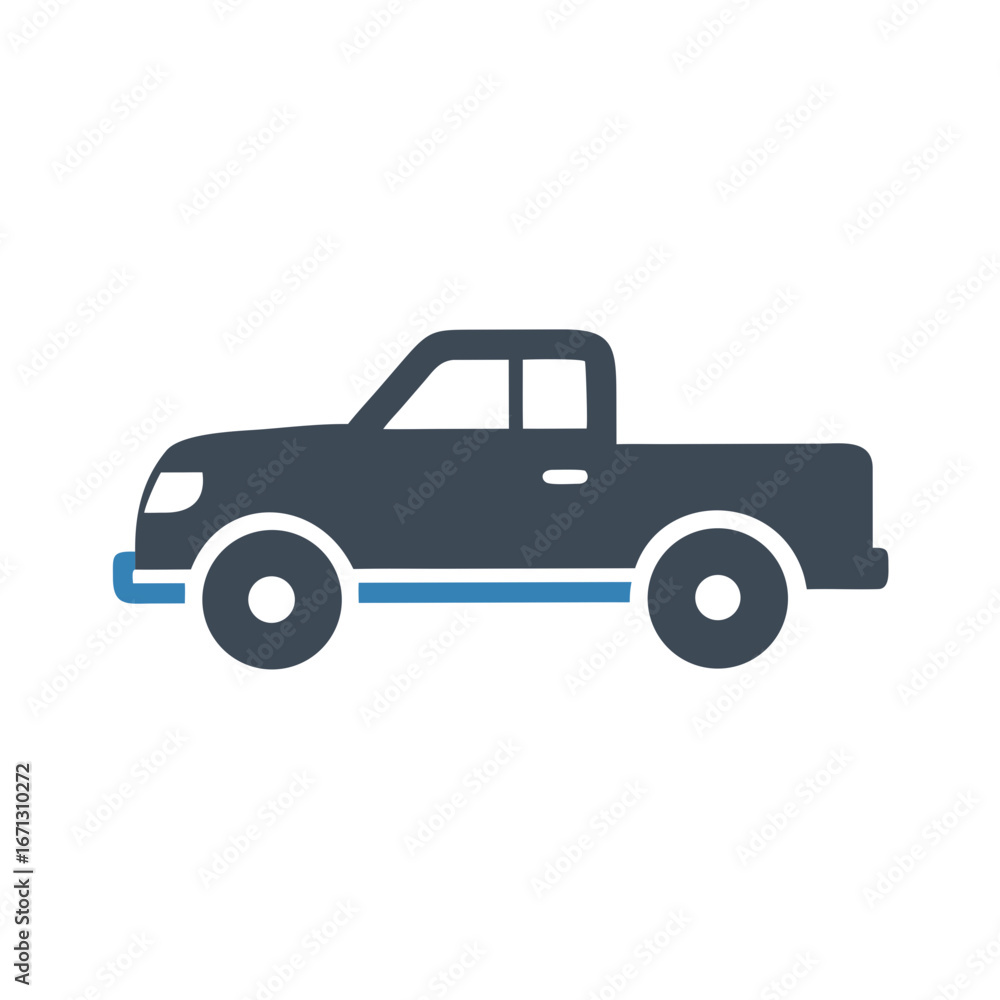 Pickup truck vector illustration for transportation design and automotive industry projects and designs needs Pickup truck vector illustration for transportation design and automotive industry projects and designs needs