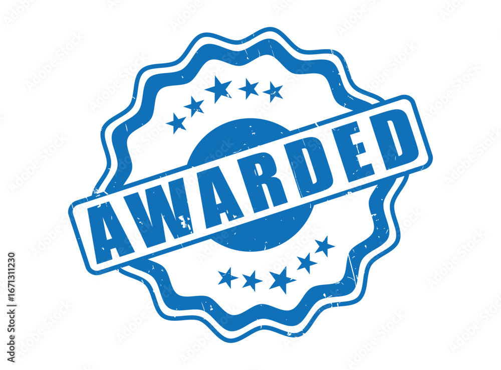 Fototapeta premium Awarded Rubber Stamp Seal with a Decorative Border